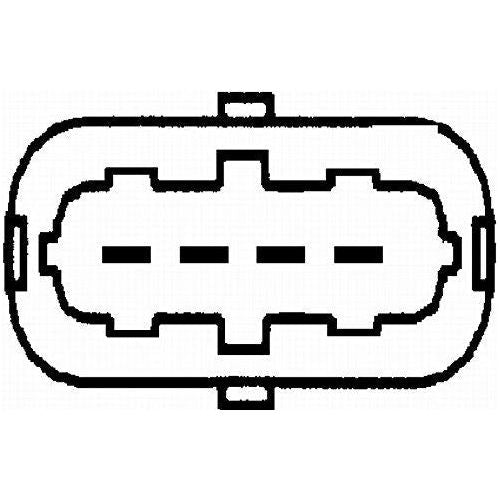 Hella Air Mass Sensor 5-pin connector Pipe-neck 8ET 009 142-671 Hella  - Dynamic Drive