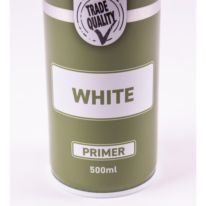 AUTOTEK Professional White Primer 500ml Spray Paint High Coverage