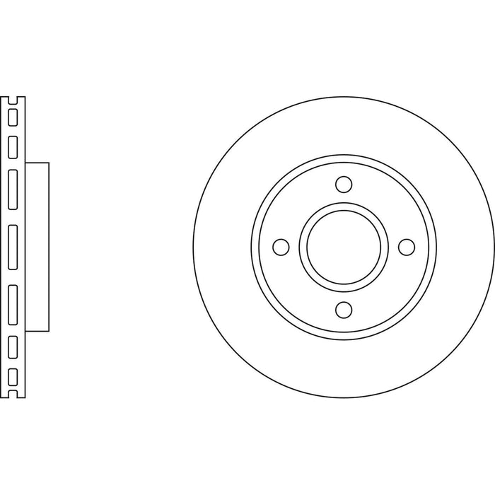 Genuine APEC Front Brake Discs & Pads Set Vented for Ford Focus Apec  - Dynamic Drive