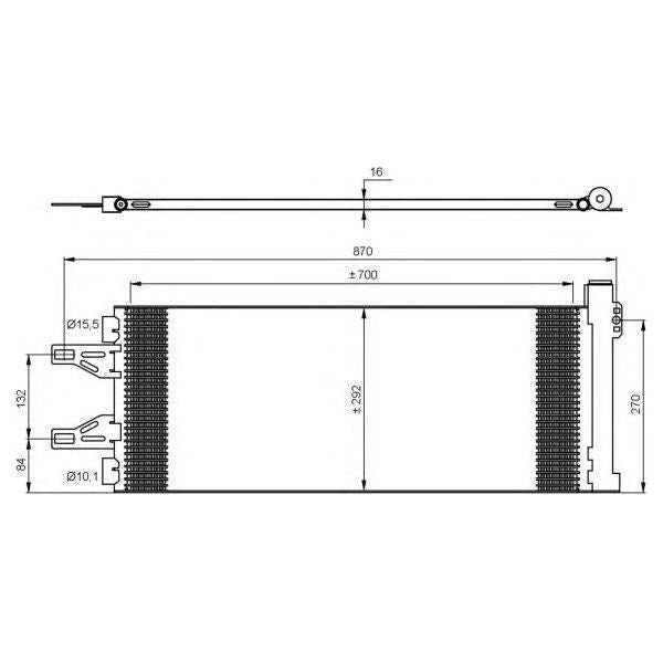 NRF Air Con Condenser fits Peugeot Boxer Citroen Relay Fiat Ducato