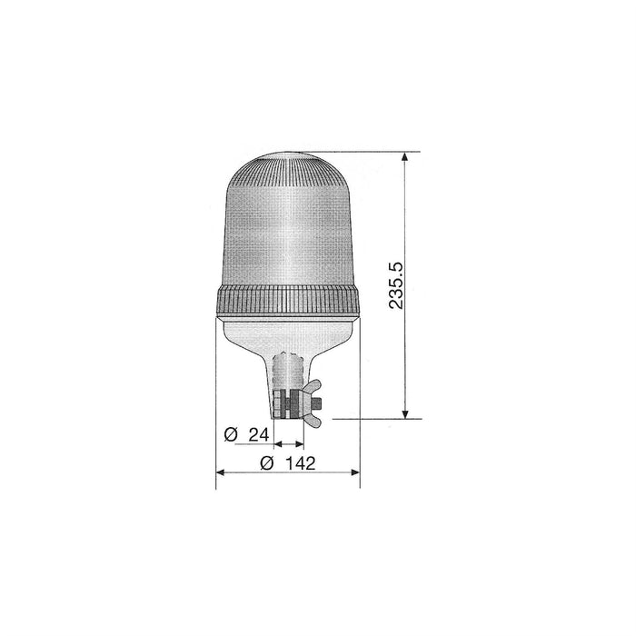 Ring Automotive RCV9930 Dual Voltage Pole Mount, Amber