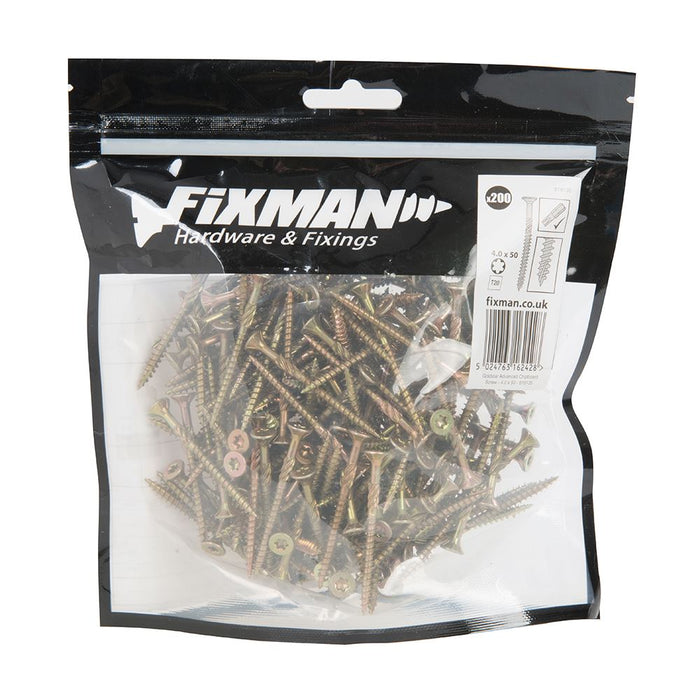 Fixman Goldstar Advanced Screws 4 x 50mm 200pk