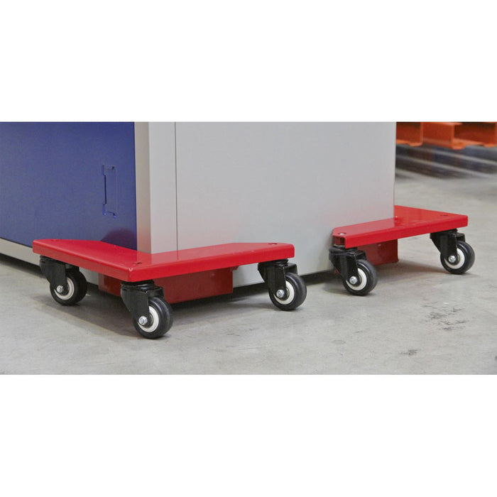 Sealey Corner Transport Dollies Set of 4 150kg Capacity CM4