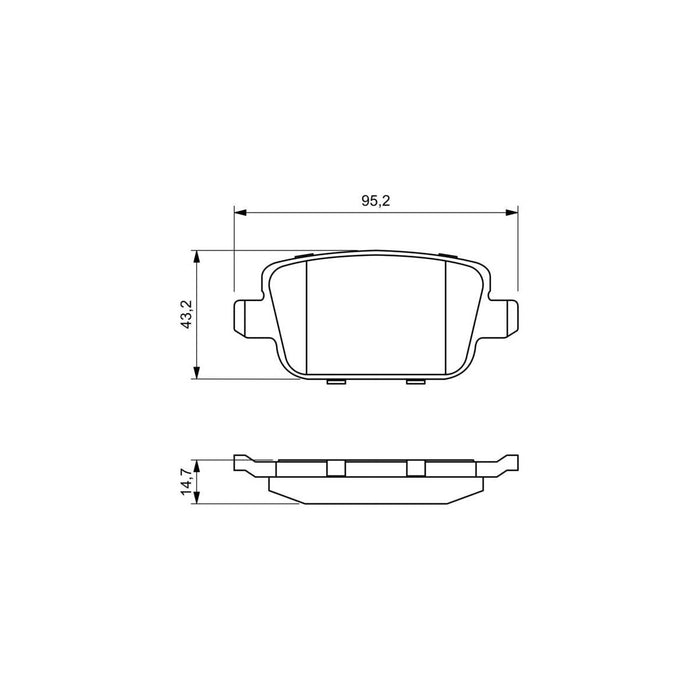 Bosch Brake Pad Set Bp1119 fits Land Rover Freelander TD4 - 2.2 - 06-14 09864942