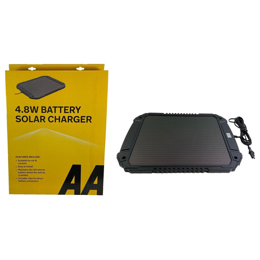 AA 4.8W XL 12V Car Van Caravan Solar Panel Trickle Battery Charger Power Supply UK Camping And Leisure