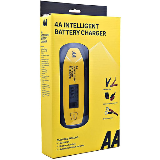 AA 4A Intelligent Battery Charger 4 AMP Car Van Smart Conditioner Starter 6V/12V - UK Camping And Leisure