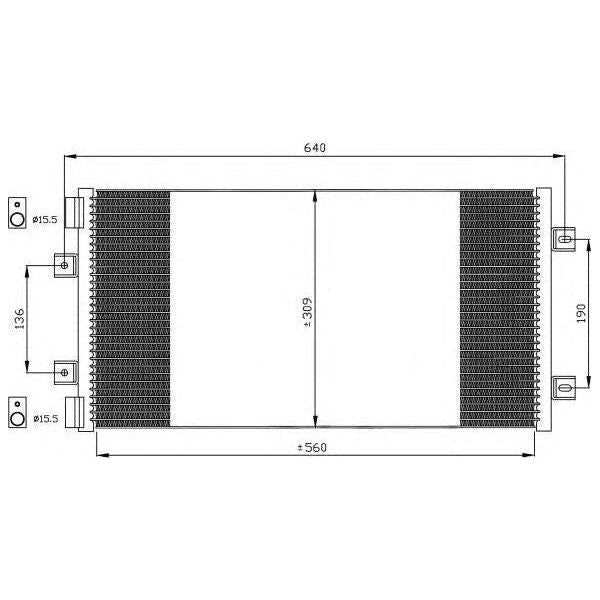 NRF Air Con Condenser fits Fiat Punto