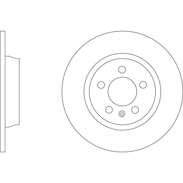 Apec Brake Disc Rear Fits Audi S1