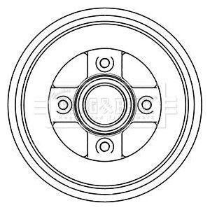 Genuine Borg & Beck Brake Drum fits GM Corsa 0008 BBR7242 Borg & Beck  - Dynamic Drive