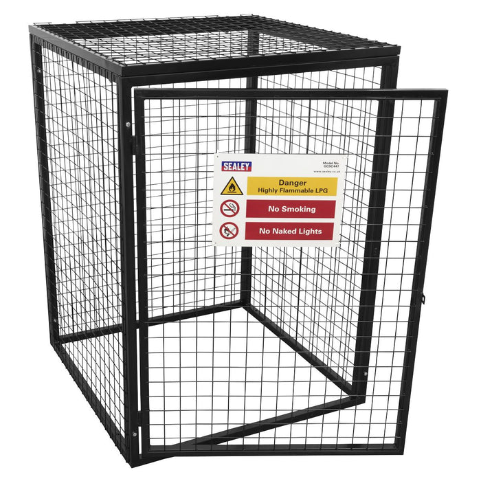 Sealey Safety Cage 4 x 47kg Gas Cylinders GCSC447