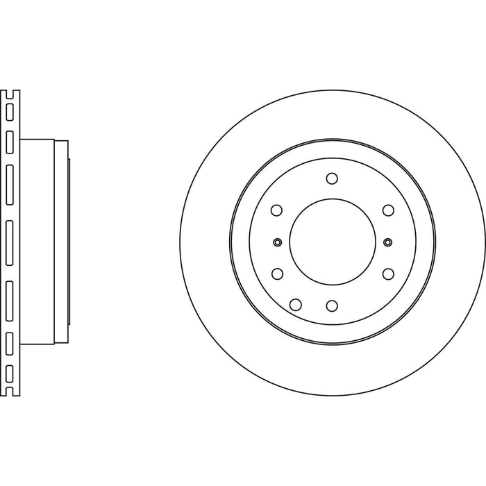 Genuine APEC Rear Brake Discs & Pads Set Vented for Mitsubishi Pajero/Shogun