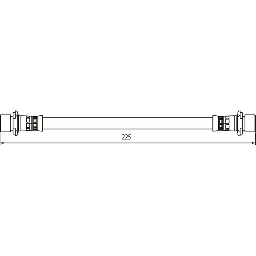 Apec Brake Hose Rear Left Fits Toyota Verso-S Yaris Apec  - Dynamic Drive