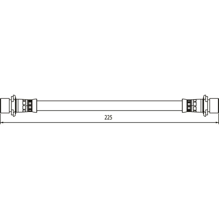 Apec Brake Hose Rear Left Fits Toyota Verso-S Yaris Apec  - Dynamic Drive