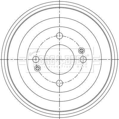 Genuine Borg & Beck Brake Drum fits i10 1008 BBR7286 Borg & Beck  - Dynamic Drive