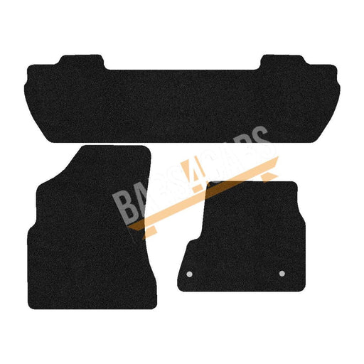 Tailored Carpet Car Mats for Peugeot Partner Tepee 08> Set of 3 With 2 Clips UKB4C  - Dynamic Drive