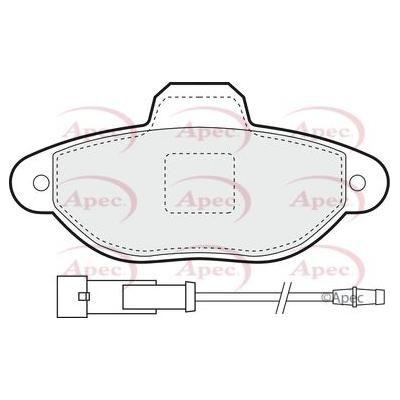 Apec Brake Pads Front Fits Fiat Panda Punto