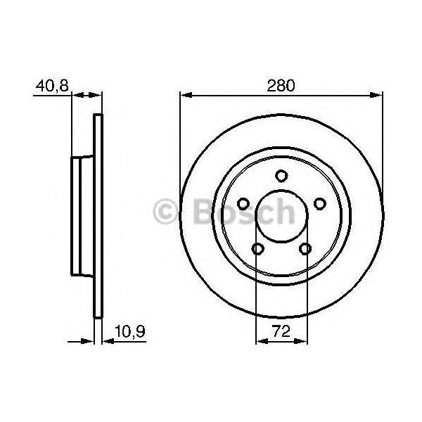 Genuine Bosch Brake Discs Pair fits Mazda 5 - 2.0 - 05-10 0986479181