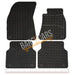 White Trim Tailored Black Rubber Car Mats for Audi A8 10> Set of 4 With 8 Clips UKB4C  - Dynamic Drive