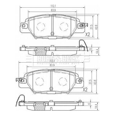 Genuine Borg & Beck Rear Brake Pads fits Mazda MX5 IV 0615 BBP2598 Borg & Beck  - Dynamic Drive