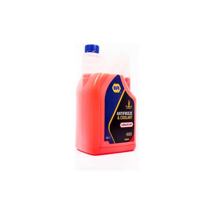 2x NAPA Red Antifreeze & Coolant  5L Long Life Hi Spec 5 Litre Napa  - Dynamic Drive