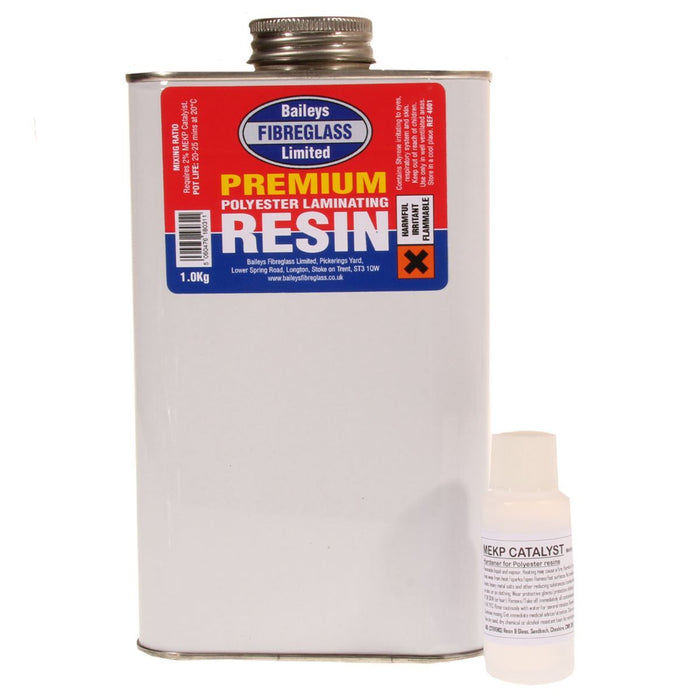 Baileys Fibreglass Premium Polyester Resin 1kg for Durable Fibreglass Work