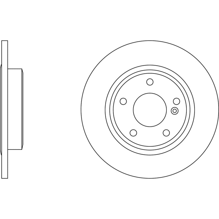 Genuine APEC Rear Brake Discs & Pads Set Solid for Mercedes-Benz B-Class