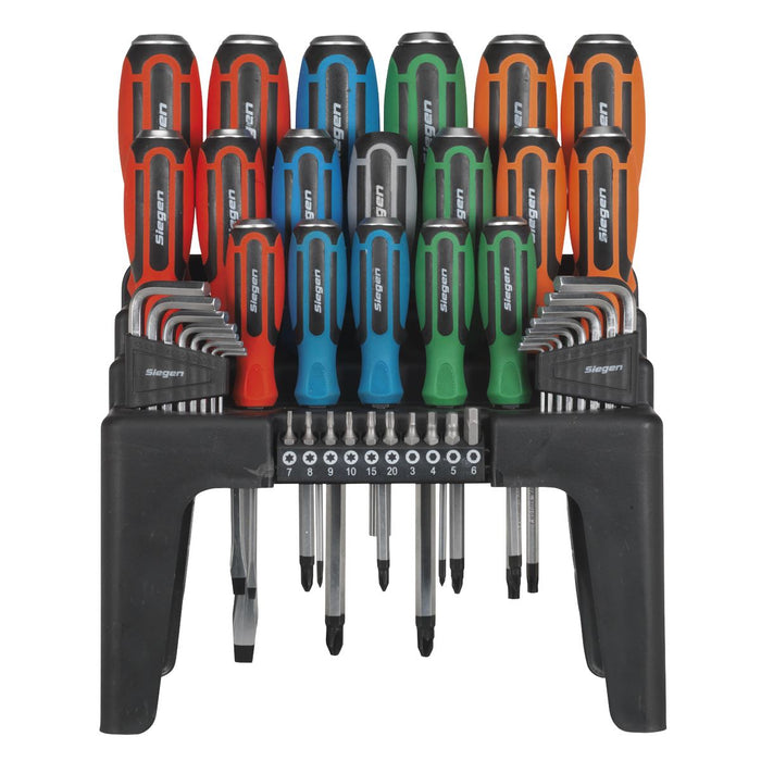 Seigen by Sealey Hammer-Thru Screwdriver, Hex Key & Bit Set 44pc S01106 Sealey  - Dynamic Drive