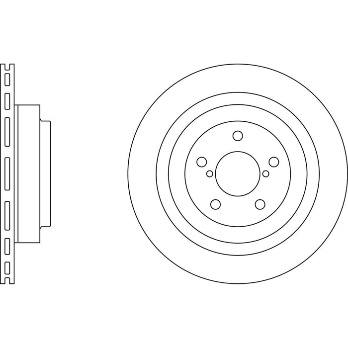 Genuine APEC Rear Brake Discs & Pads Set Vented for Subaru Outback