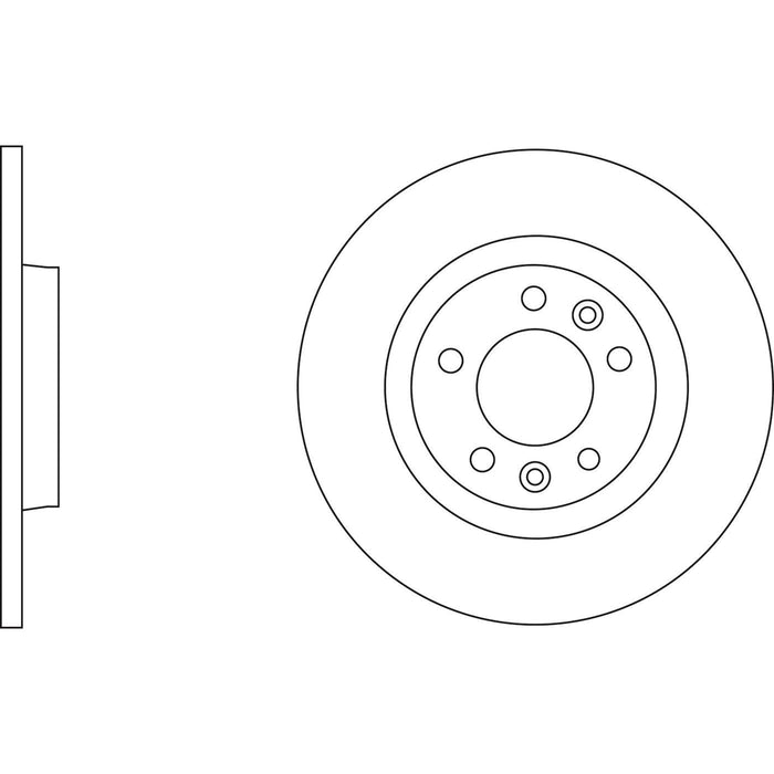 Genuine APEC Rear Brake Discs & Pads Set Solid for Peugeot 407