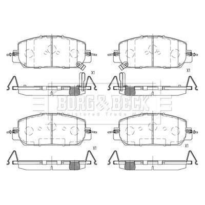 Genuine Borg & Beck Brake Pads fits CRV V 0817 BBP2833 Borg & Beck  - Dynamic Drive