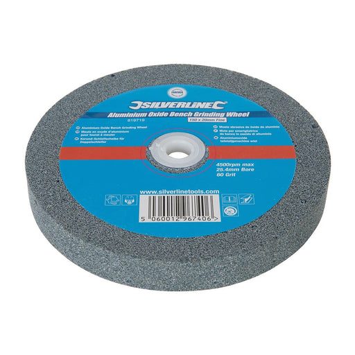 Silverline Aluminium Oxide Bench Grinding Wheel 150 x 20mm Fine Silverline  - Dynamic Drive