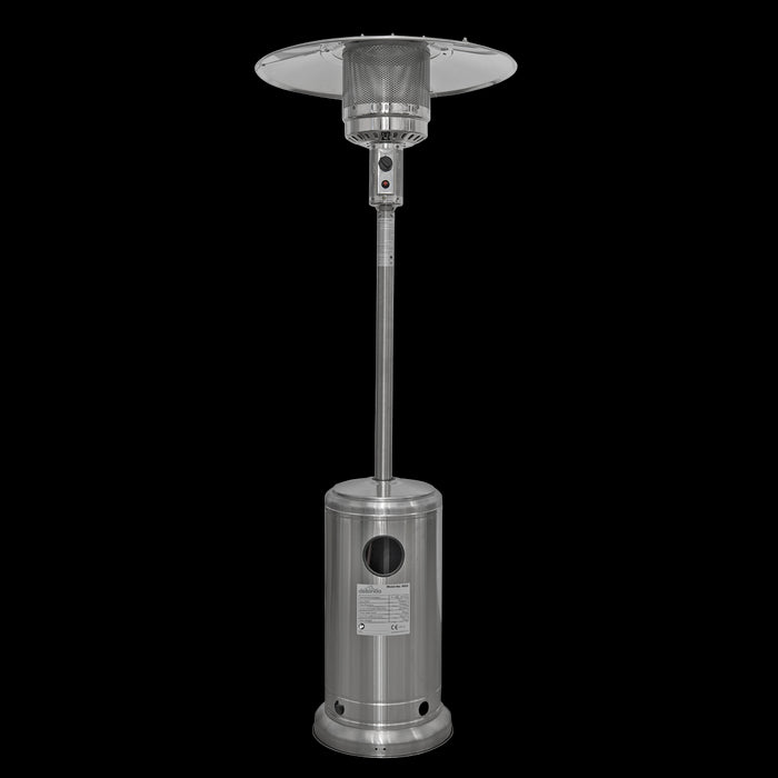 Dellonda 13kW Stainless Steel Commercial Gas Outdoor Garden Patio Heater Wheels