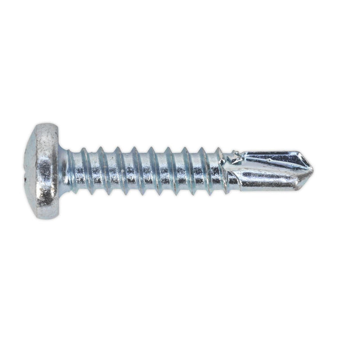 Sealey Self Drilling Screw 4.8 x 25mm Pan Head Phillips Zinc Pack of 100