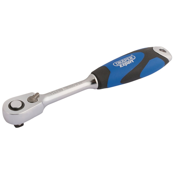 Draper 60 Tooth Micro Head Reversible Soft Grip Ratchet, 1/4" Sq. Dr. 26514 Draper  - Dynamic Drive