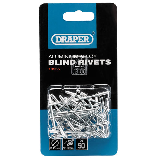 Draper Blind Rivets, 3.2 x 10.8mm (50 Piece) 13555 Draper  - Dynamic Drive