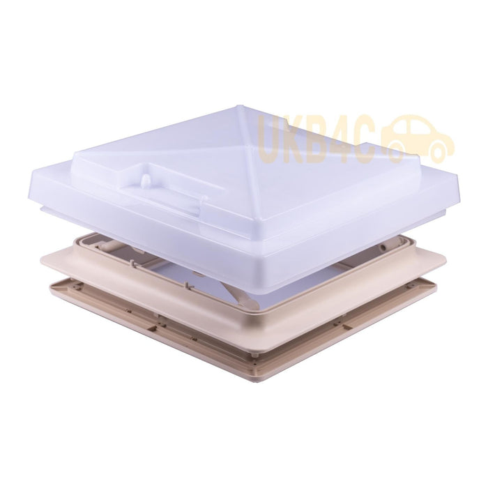 Roof Vent Sky Light Caravan Motorhome 280 x 280mm Flynet Beige MPK Rooflight MPK  - Dynamic Drive