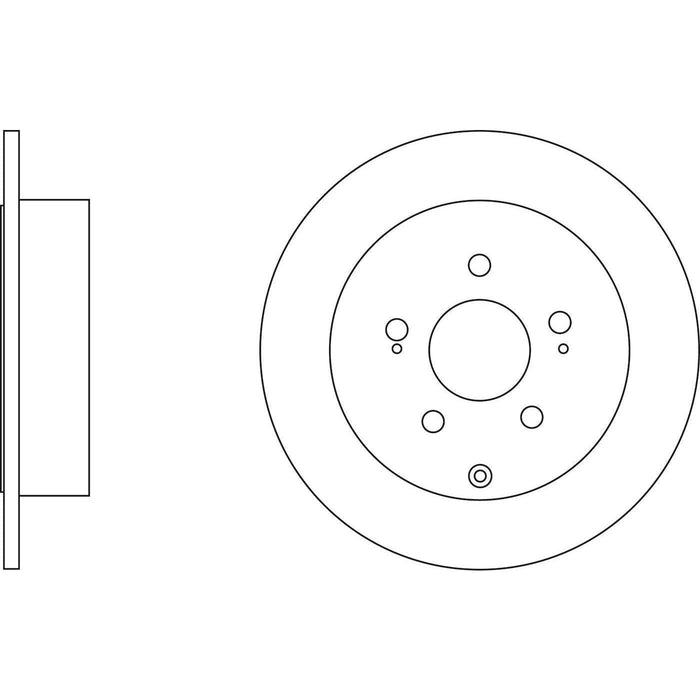 Apec Brake Disc Rear Fits Mitsubishi Grandis