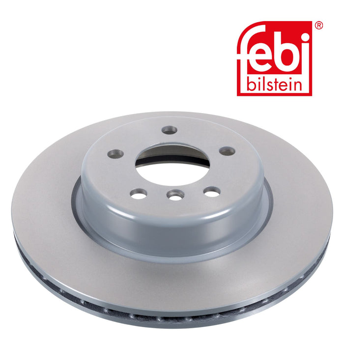 Genuine FEBI Front Brake Discs & Pads Set Vented for BMW 5 Series