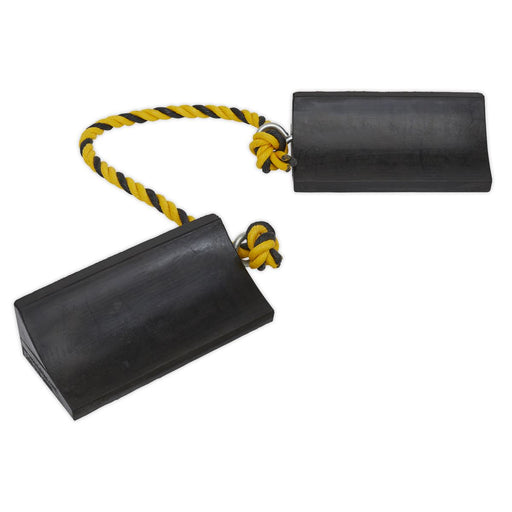 Sealey Rubber Wheel Chocks Heavy-Duty Pair WC16 Sealey  - Dynamic Drive