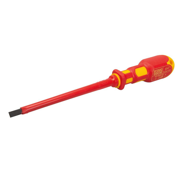 King Dick VDE Slotted Screwdriver 6.5 x 150mm King Dick  - Dynamic Drive