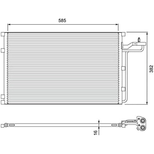 Valeo Air Conditioning Condenser 814416 Automotive Part fits Volvo C30 C70 Valeo  - Dynamic Drive