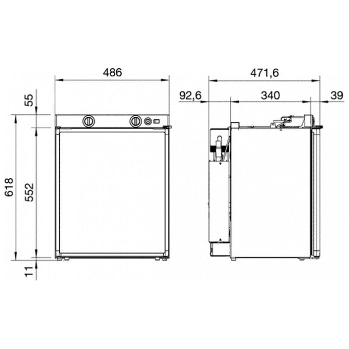 Dometic RM 5310 3-Way Absorption Refrigerator - 9105704417 Dometic  - Dynamic Drive