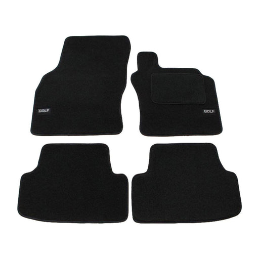 Tailored Logo Velour Carpet Floor Mats for Golf MK7 2012 -Up 4PCS UKB4C  - Dynamic Drive