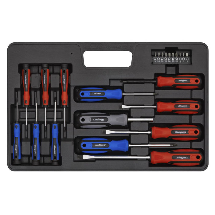 Sealey Soft Grip Screwdriver & Bit Set 23pc S0598 Siegen by Sealey  - Dynamic Drive