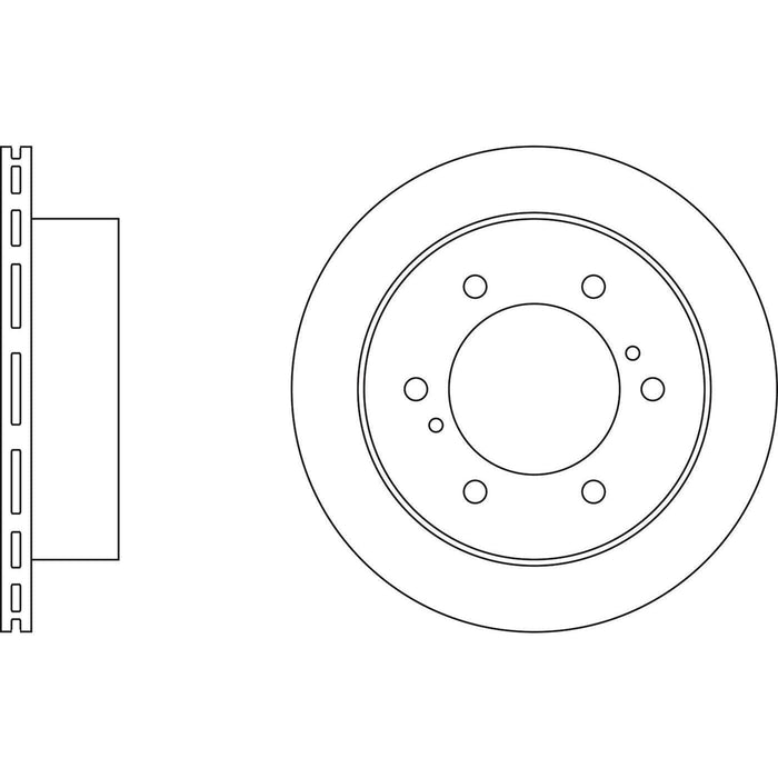 Apec Brake Disc Rear Fits Nissan Mistral Terrano