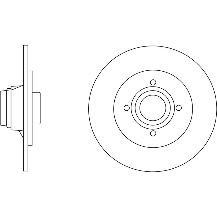 Genuine APEC Rear Brake Discs & Pads Set Solid for Renault 19