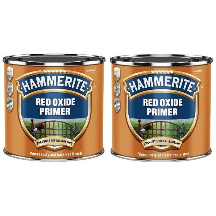 2x Hammerite Red Oxide Primer For Metal BBQ Garage Door & Radiator 250ml