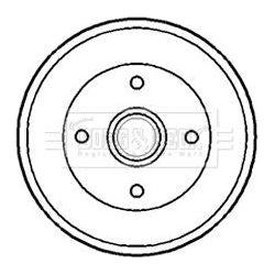 Genuine Borg & Beck Brake Drum fits Subaru Impreza 9396 Legacy BBR7173 Borg & Beck  - Dynamic Drive