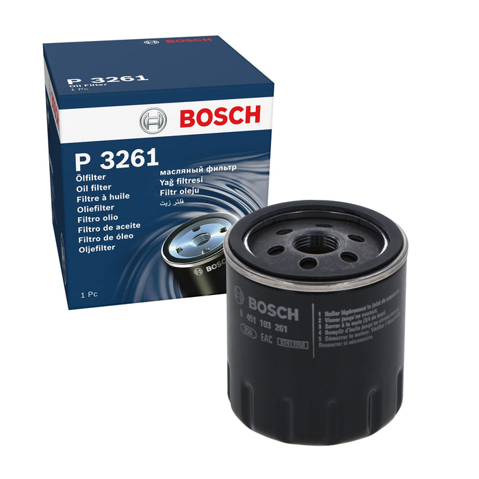 Genuine Bosch Car Oil Filter P3261 fits Peugeot 206 - 1.4 - 98-12 0451103261