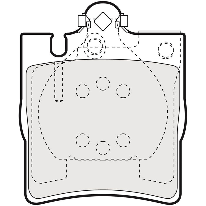 Apec Brake Pads Rear Fits Mercedes Clk Class E